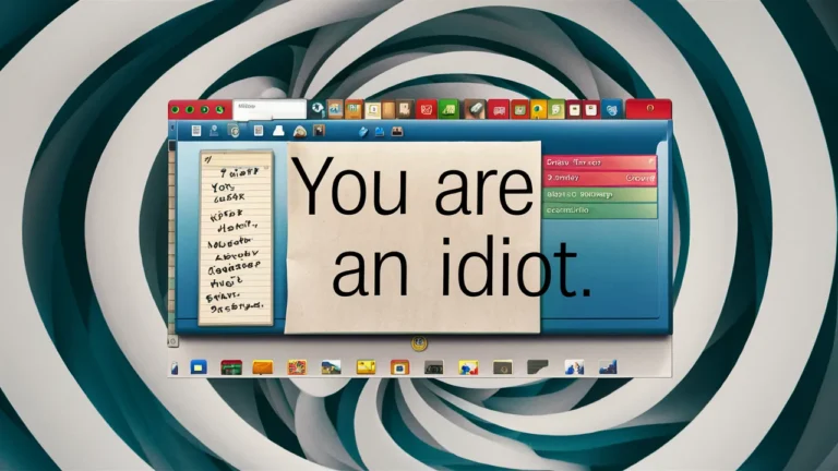 You Are an Idiot Window XP